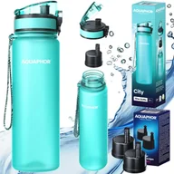 Butelki filtrujące - Butelka filtrująca bidon 0,5l miętowa + 3 filtry AQUAPHOR CITY - miniaturka - grafika 1