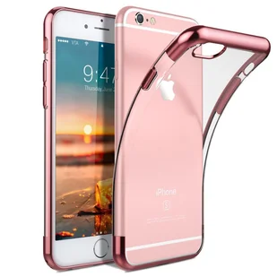 Etui TPU do Apple iPhone 6 / 6S Etui silikonowe przezroczyste z kolorowym brandingiem etui na telefon komórkowy - Etui i futerały do telefonów - miniaturka - grafika 1