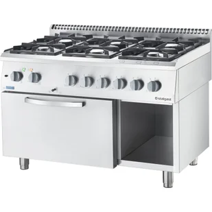 Kuchnia gazowa ECO z piekarnikiem elektrycznym, 1200x700, 25.5+6.5 kW, G20/20 mbar STALGAST 9714310 - Piece, kotły  i płyty grzejne gastronomiczne - miniaturka - grafika 1