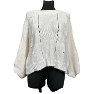 Swetry damskie - Only Sweter Damski Stylowy Wygodny Ciepły Biały Rozmiar XL - miniaturka - grafika 1