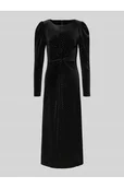 Sukienki - Sukienka koktajlowa z aksamitu z dodatkiem moheru model HELLA - YAS - miniaturka - grafika 1