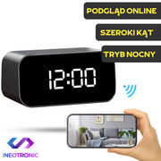 Minikamery i aparaty szpiegowskie - Zegar Ukryta Kamera WI-FI ZOYA TC100 Tryb Nocny (Podgląd Online) - miniaturka - grafika 1