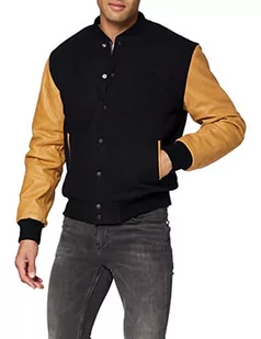 Schott NYC męska kurtka skórzana lcusa, granatowy/koniak., 3XL - Kurtki męskie - miniaturka - grafika 1