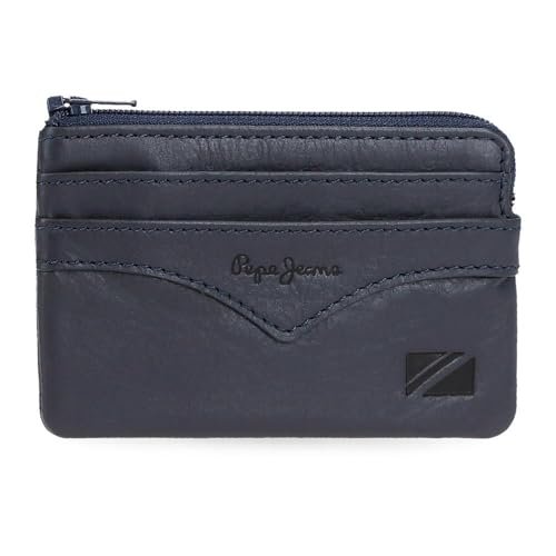 Pepe Jeans Kurtka Portfel Niebieski 11x7x1,5 cm Skóra by Joumma Bags, Niebieski, Talla única, portmonetka