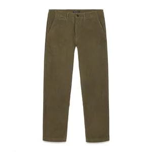 Spodnie męskie - Spodnie sztruksowe - Olive - grafika 1