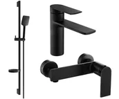 Zestawy baterii łazienkowych - Mexen Zero DS62 zestaw prysznicowy, czarny - 71104DS62-70 - miniaturka - grafika 1