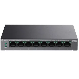 Switch TP-LINK LS108GP Gigabit Ethernet, 8 portów, Funkcja PoE LS108GP - Switche - miniaturka - grafika 1