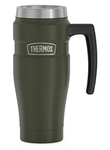 Podróżny kubek z uchwytem 470 ml Thermos Stainless King™ - army green - Kubki termiczne - miniaturka - grafika 1