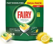 Akcesoria i części do zmywarek - Fairy Fairy Original All in One Lemon – Kapsułki do zmywarki, cytrynowy zapach – 100 sztuk - miniaturka - grafika 1
