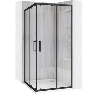 Rea Kabina prysznicowa kwadratowa 90x90 profil czarny City Rea Black - Kabiny prysznicowe - miniaturka - grafika 1