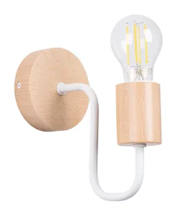 Biały metalowy industrialny kinkiet - D285 Saloy - Lampy ścienne - miniaturka - grafika 1