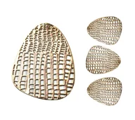 Obrusy i serwetki - LEILA Komplet 4 podstawek pod kubek 10cmx13cm - miniaturka - grafika 1