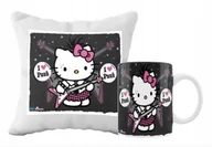 Gadżety dla niej i dla niego - ZESTAW PODUSZKA + KUBEK Prezent HELLO KITTY KOTEK + IMIĘ 11 - miniaturka - grafika 1