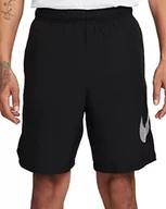 Spodenki damskie - NIKE FLX WVN 9" GFX szorty czarne/przydymione szare/białe M - miniaturka - grafika 1