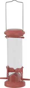 ZOLUX Karmnik plastikowy SILO 2 żerdki kol. ceglasty - Karmniki dla ptaków - miniaturka - grafika 1