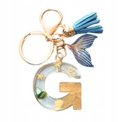 Breloki - Breloczek z literą G - plażowy urok, piękna ozdoba do kluczy - miniaturka - grafika 1