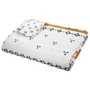 Narzuty - Atmosphera Narzuta dwustronna na łóżko do sypialni pikowana biała z etnicznym motywem 240 x 220 cm B07TZ93313 - miniaturka - grafika 1