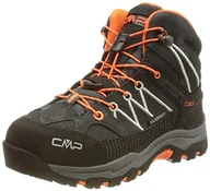 Buty dla dziewczynek - CMP Dziecięce buty trekkingowe Rigel Mid Shoe Wp dla dzieci, uniseks, Antracite Flash Orange, 38 EU - miniaturka - grafika 1
