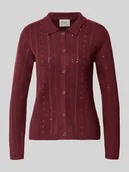 Swetry damskie - Kurtka z dzianiny o kroju regular fit z dodatkiem wełny model ‘ELAINE’ - miniaturka - grafika 1