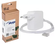 Zasilacze do laptopów - Akyga Zasilacz do laptopa TelForceOne Zasilacz do notebooka AK-ND-62 14.5V 3.10A 45W MagSafe Apple 1.7m - miniaturka - grafika 1