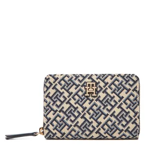Duży Portfel Męski Tommy Hilfiger Th Jacquard Med Za AW0AW17479 Granatowy - Portfele - miniaturka - grafika 1