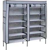 Szafy - Szafa tekstylna GOCKOWIAK Gabi (120 x 30 x 110 cm) Szara - miniaturka - grafika 1