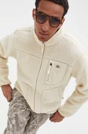 Bluzy męskie - Dickies bluza polarowa kolor beżowy gładka - miniaturka - grafika 1