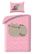 Pościel dla dzieci - Pościel dziecięca Pusheen 140 x 200 cm Halantex mikrofibra kotek kot - miniaturka - grafika 1