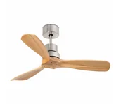 Wentylatory sufitowe - FARO 33509DC - Wentylator sufitowy MINI LANTAU chrom/sosna + Pilot zdalnego sterowania - miniaturka - grafika 1