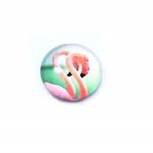 Magnesy - MAGNES NA LODÓWKĘ SZKLANE FLAMINGI RÓŻNE WZORY - miniaturka - grafika 1