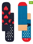 Skarpetki damskie - Happy Socks Skarpety (2 pary) "Smiling heart" ze wzorem - miniaturka - grafika 1