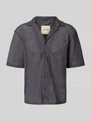 Koszule męskie - Koszula casualowa o kroju relaxed fit z kołnierzem z połami model ‘NOVAK’ - miniaturka - grafika 1