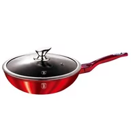 Patelnie - Berlinger Haus Patelnia Lumarko Wok granitowy 28cm burgundy bh-1265 BH-1265 Kinghoff - miniaturka - grafika 1