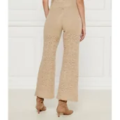 Spodnie damskie - AKEP Spodnie dzianinowe | z dodatkiem wełny i kaszmiru - miniaturka - grafika 1