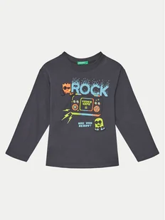 United Colors Of Benetton Bluzka 3ATNG10G7 Szary Regular Fit - Bluzki damskie - miniaturka - grafika 1
