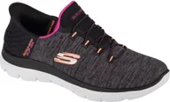 Trampki damskie - Skechers damskie trampki niskie SUMMITS - Dazzling Haze czarny/szary - miniaturka - grafika 1