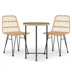 3-częściowy zestaw mebli ogrodowych, polirattan - Meble ogrodowe - miniaturka - grafika 3