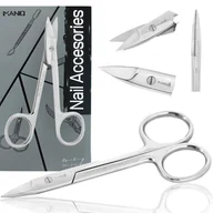 Akcesoria do paznokci - Nożyczki do paznokci skórek proste ostrza kosmetyczne manicure pedicure stal gabinet SPA srebrne - miniaturka - grafika 1