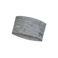 Czapki i chusty sportowe damskie - Opaska wielofunkcyjna z elementami odblaskowymi Buff Dryflx Headband R-Light Grey - miniaturka - grafika 1