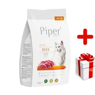 Sucha karma dla kotów - DOLINA NOTECI Piper Animals z kaczką dla kotów 3kg + niespodzianka dla kota GRATIS! - miniaturka - grafika 1