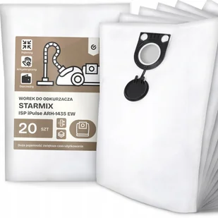 20x Worek do Odkurzacza Starmix Isp iPulse ARH-1435 Ew Syntetyczny Duży G9 - Worki do odkurzaczy - miniaturka - grafika 1
