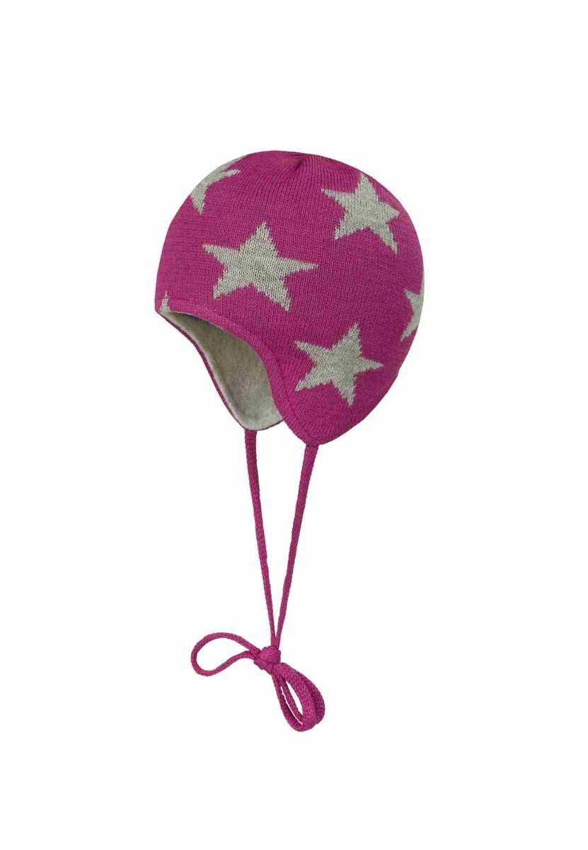 Czapka dziewczęca, różowa, gwiazdy, Döll