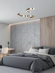 Maxlight Lotus P0394D lampa wisząca zwis 40W LED złota - Lampy sufitowe - miniaturka - grafika 1