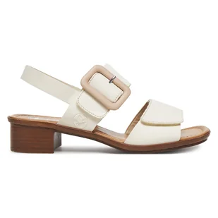RIEKER 62663-60 Ivory - Sandały damskie - miniaturka - grafika 1