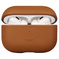 Akcesoria do słuchawek - UNIQ etui Terra obudowa Skórzana do Apple AirPods Pro 2 gen. Genuine Leather brązowy/toffee brown - miniaturka - grafika 1