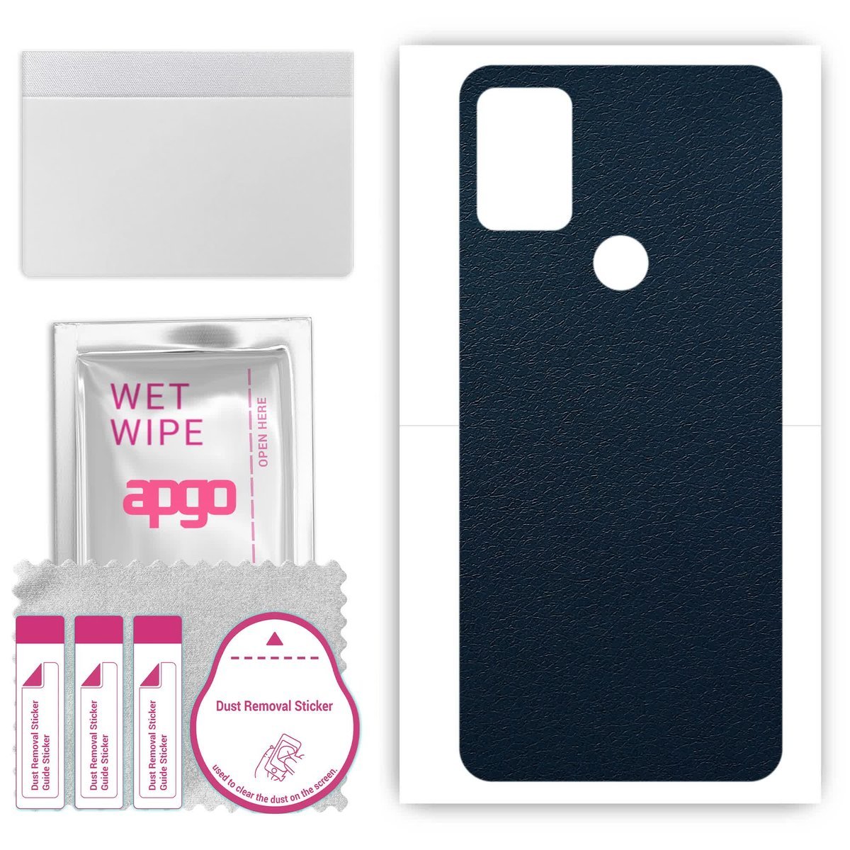 Folia naklejka skórka strukturalna na TYŁ do Umidigi A7S - Skóra Granatowa - apgo SKINS