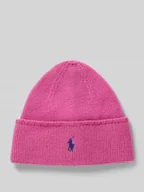 Czapki damskie - Czapka wełniana z wyhaftowanym logo - miniaturka - grafika 1