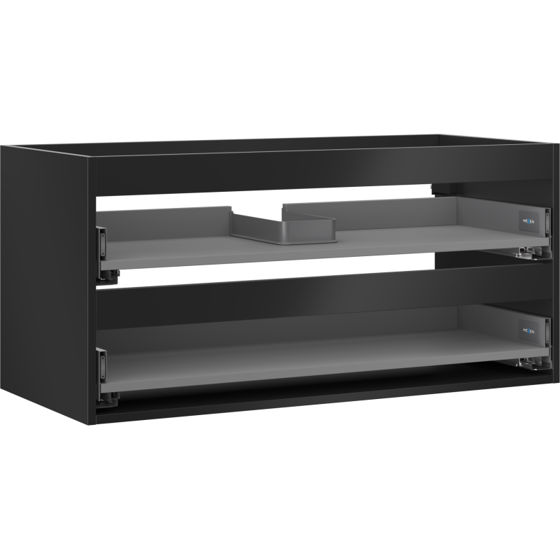 Mexen Box-A korpus szafki podumywalkowej 100 cm, 2 szuflady, czarny mat - 91AX0-1000-470-2-71