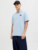 Koszulki męskie - Jack & Jones Koszulka polo w kolorze błękitnym - miniaturka - grafika 1