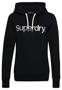 Superdry Cl Hood Damska bluza z kapturem, Czarny, 40 - Bluzy damskie - miniaturka - grafika 1